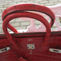 Hermès Birkin Bag 35 Leer in Rood