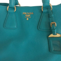 Prada Handbag Leather in Turquoise