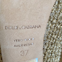 Dolce & Gabbana Décolleté/Spuntate in Pelle in Oro