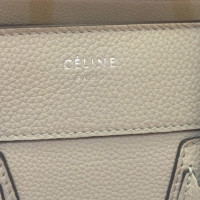 Céline Luggage Micro aus Leder in Beige