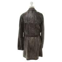 Oakwood Leather coat trench look 