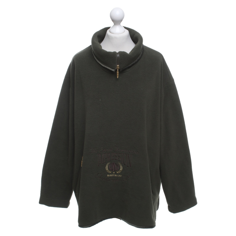 Airfield Fleece Top in olijfgroen