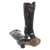 Anna Sui Bottes en Cuir en Noir