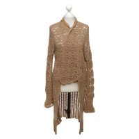 Twin Set Simona Barbieri Knitted coat in light brown