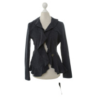 Armani Jeans Structured wool Blazer with ruffle
