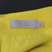 Cos Dress geel / donkerblauw