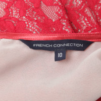 French Connection Kanten jurk in rood