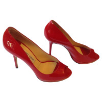 Jimmy Choo Peeptoes in red