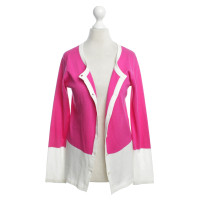 Allude Cardigan in pink / white