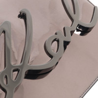 Karl Lagerfeld Umhängetasche aus Leder in Silbern