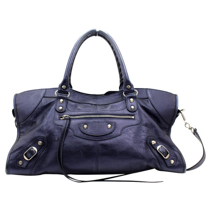Balenciaga City Bag in Pelle in Blu