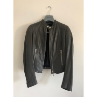 Belstaff Jacke/Mantel aus Leder in Grau