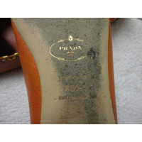Prada Slippers/Ballerinas Leather in Orange