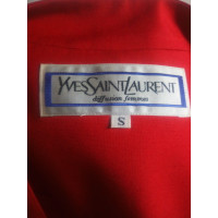 Yves Saint Laurent Anzug aus Baumwolle in Rot