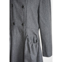 Miu Miu Jacke/Mantel aus Wolle in Grau