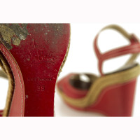 Christian Louboutin Wedges Leather in Red