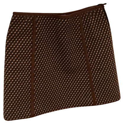 Prada Skirt Wool in Brown