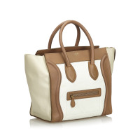 Céline Luggage Leather in White