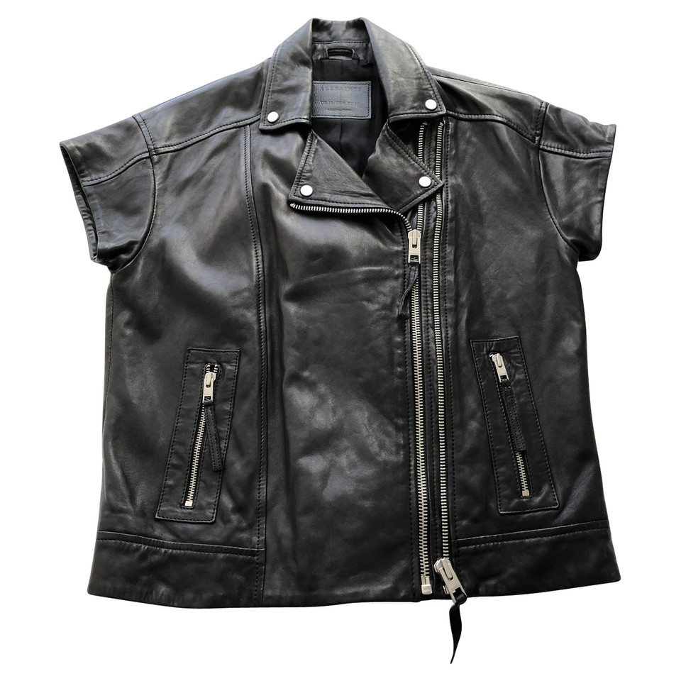 All Saints Vest Leather in Black