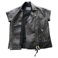 All Saints Vest Leather in Black