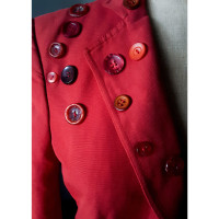 Armani Collezioni Blazer Cotton in Red