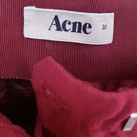 Acne Trousers Wool in Bordeaux