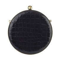 Alexander McQueen Shoulder bag Patent leather in Black
