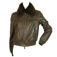 Dsquared2 Jacke/Mantel aus Leder in Braun