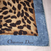 Christian Dior Echarpe/Foulard en Soie en Turquoise