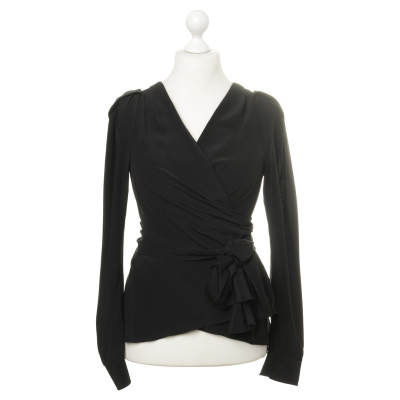 Tom Ford Wickelbluse in Schwarz 