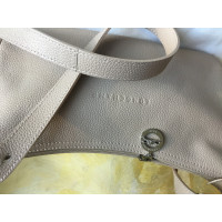Longchamp Umhängetasche aus Leder in Creme