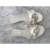 Chanel Sandales en Cuir en Blanc