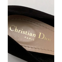 Christian Dior Décolleté/Spuntate in Pelle scamosciata in Nero