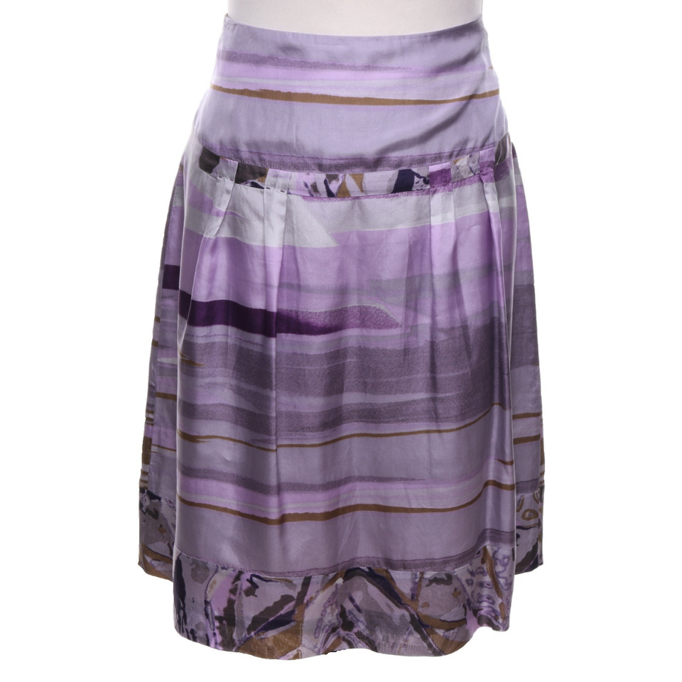 Turnover skirt made of silk
