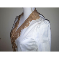 Red Valentino Witte blouse met beige kant