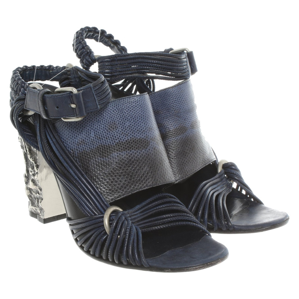 Damir Doma Pumps/Peeptoes Leather in Blue