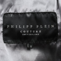 Philipp Plein Leren jas in zwart