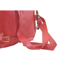 Gucci Bamboo Rucksack aus Leder in Rot