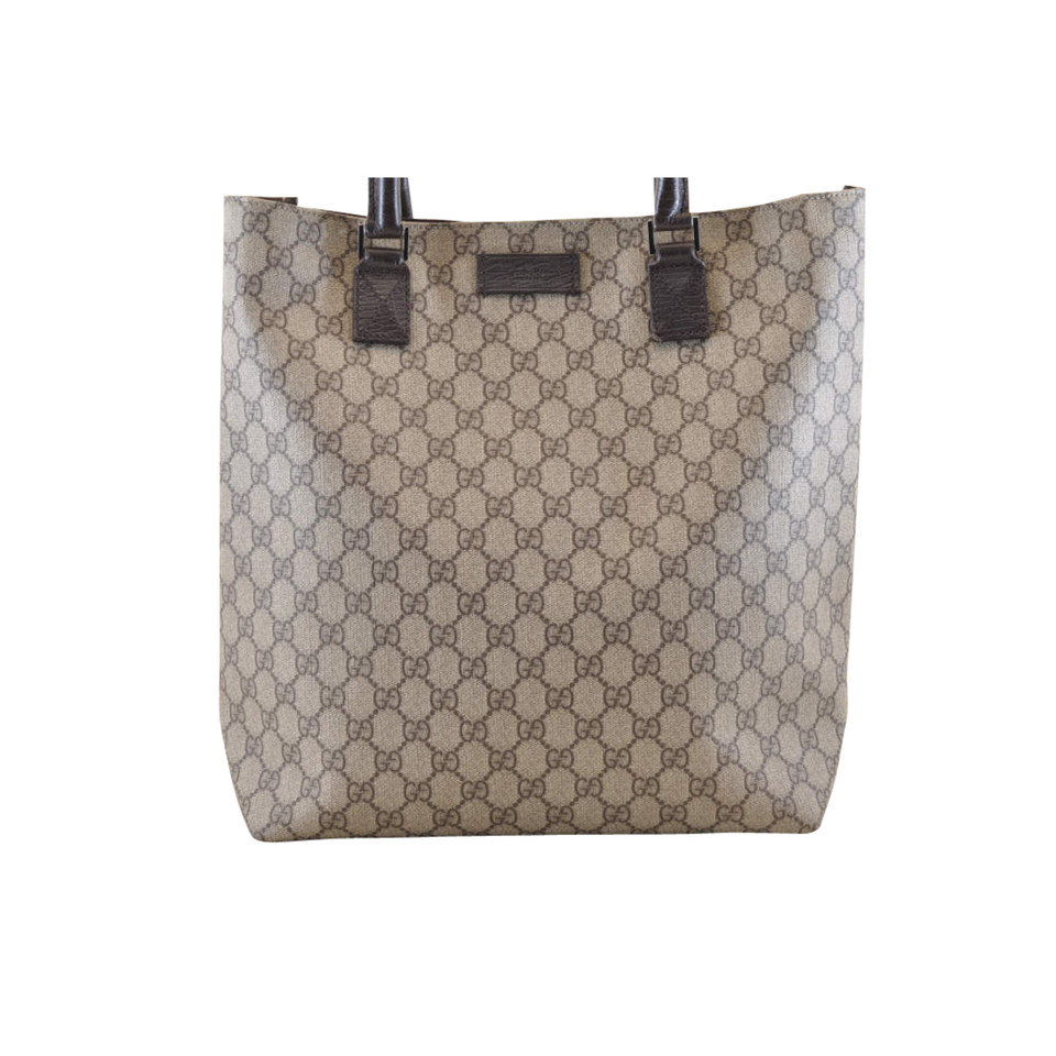 Gucci Sherry Line GG Tote Bag in pelle marrone