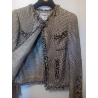 Chanel Jacke/Mantel aus Seide in Silbern
