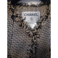 Chanel Jacke/Mantel aus Seide in Silbern