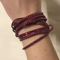 Swarovski Bracelet/Wristband in Fuchsia