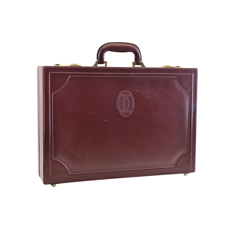 Cartier Handtasche aus Leder in Bordeaux