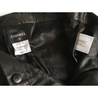 Chanel Paire de Pantalon en Cuir verni en Noir