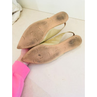 Miu Miu Slippers/Ballerinas Patent leather in Cream