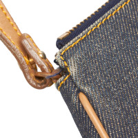 Christian Dior Handbag Jeans fabric in Blue