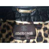 Roberto Cavalli Top Leather in Black