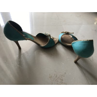 Le Silla  Pumps/Peeptoes Leather in Turquoise