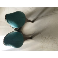 Le Silla  Pumps/Peeptoes Leather in Turquoise
