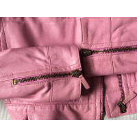 Blumarine Oberteil aus Leder in Rosa / Pink